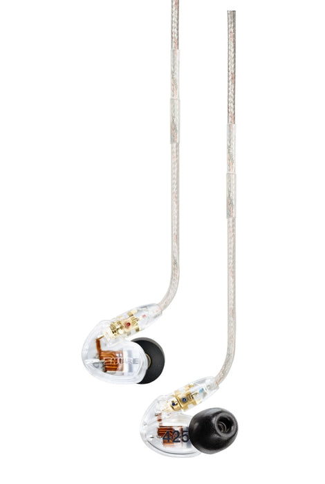 Shure SE425-CL Sound Isolating™ Dual Driver Earphone With Detachable Cable And Formable Wire (Clear)