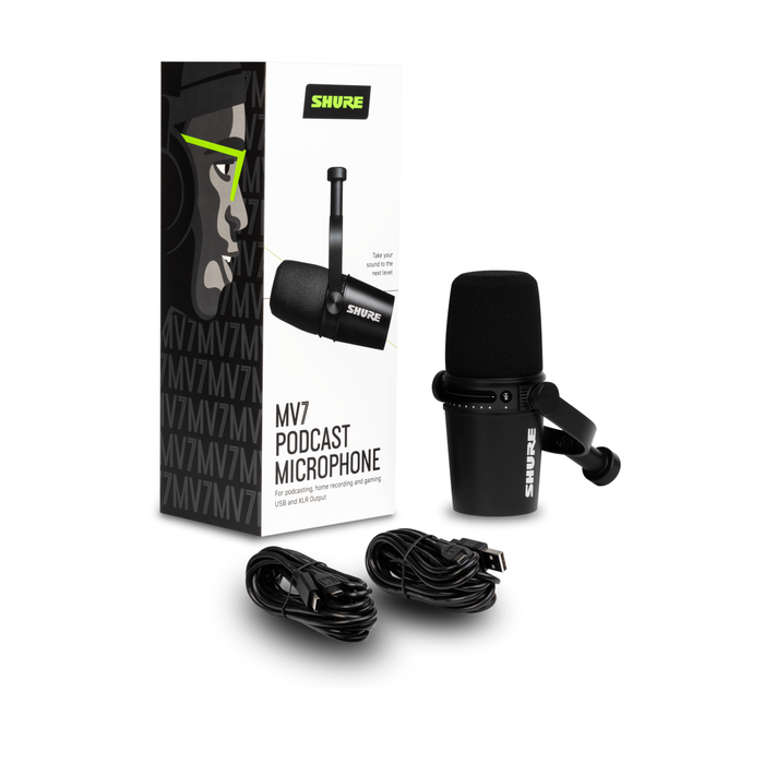 Shure MV7 Podcast Microphone - Black