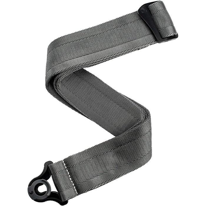 D'Addario Auto lock Guitar Strap - Metal Grey