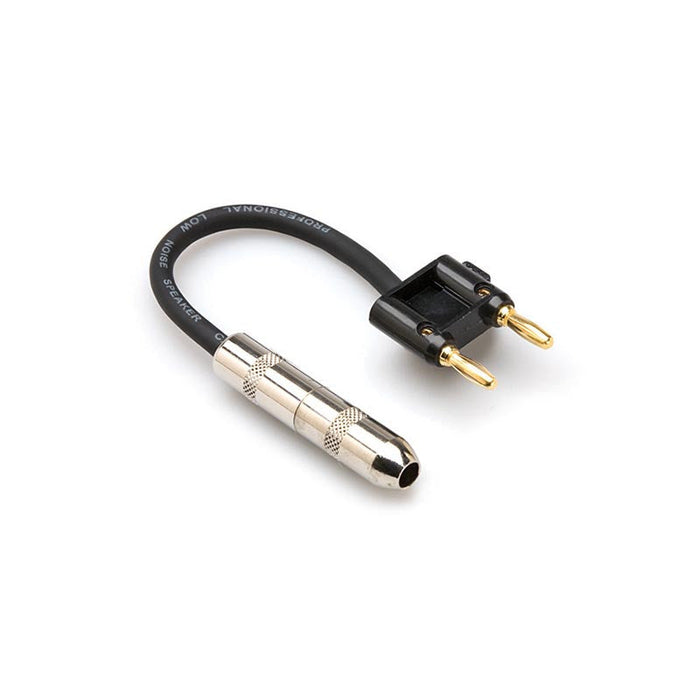 Adaptador de cable para altavoz Hosa de 5" con conector banana de 1/4"