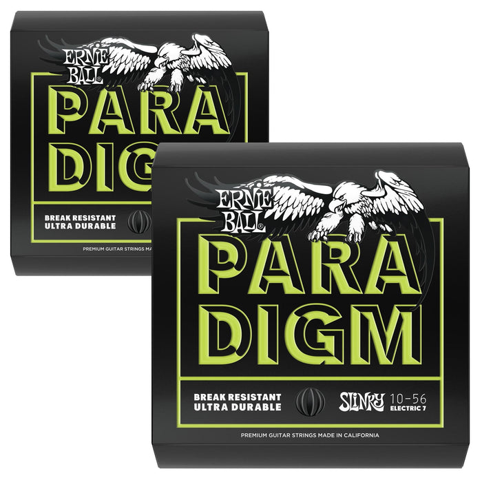 Cuerdas para guitarra eléctrica de 7 cuerdas Ernie Ball 10-56 Paradigm Regular Slinky, paquete de 2