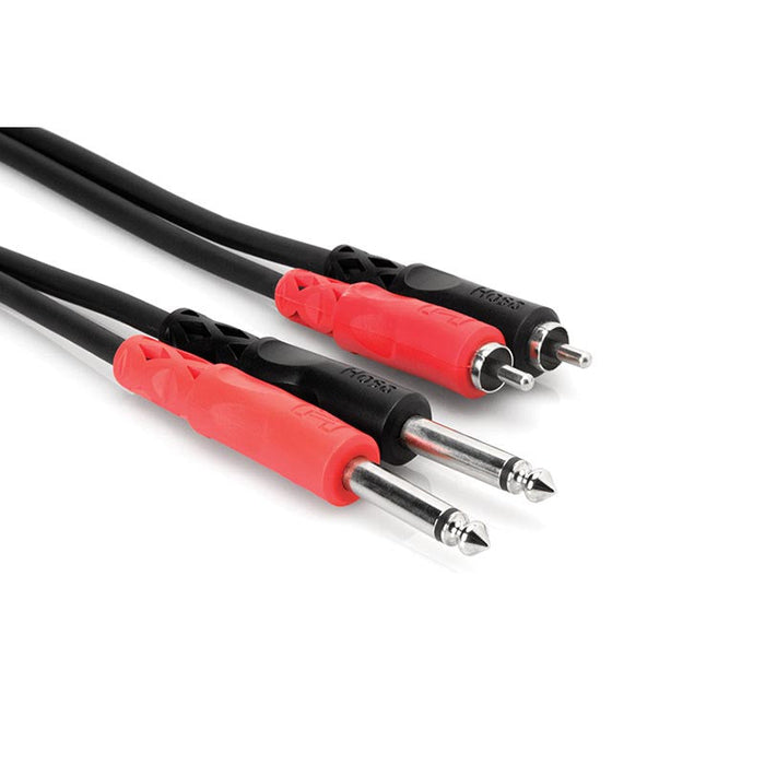 Cable doble Hosa de 2 m, 1/4" TS - RCA