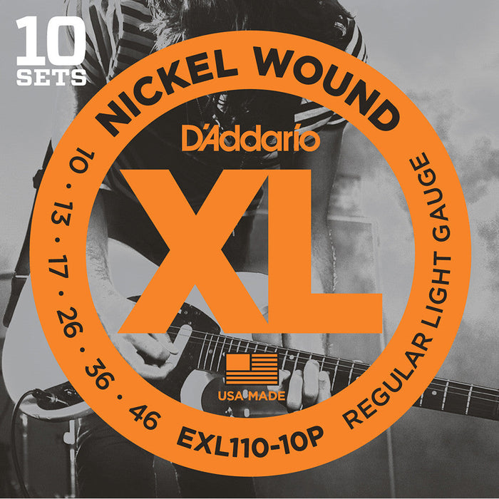 DAddario 10-Pack EXL110 Nickel Wound - Regular Light - 10-46