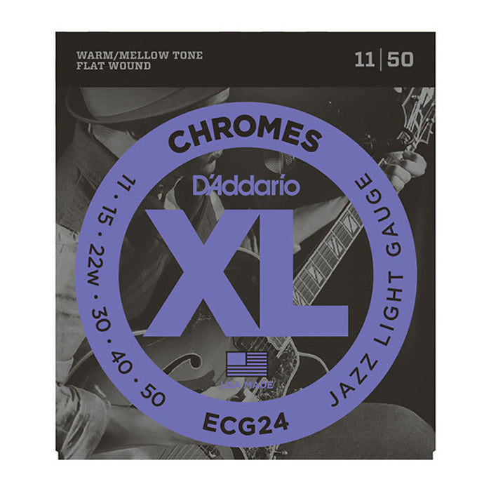 DAddario 11-50 Jazz Light Chromes Electric Guitar Strings