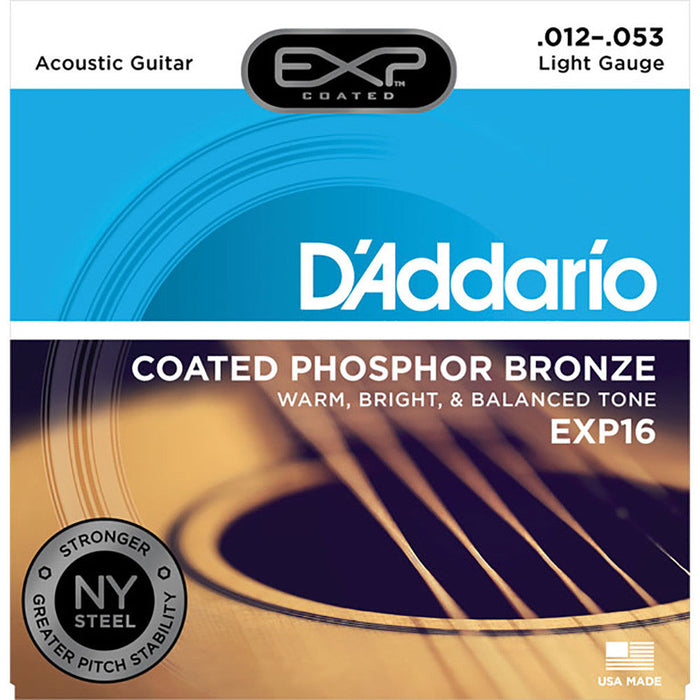 DAddario 12-53 Gauge Coated Phospher Bronze Acoustic Strings