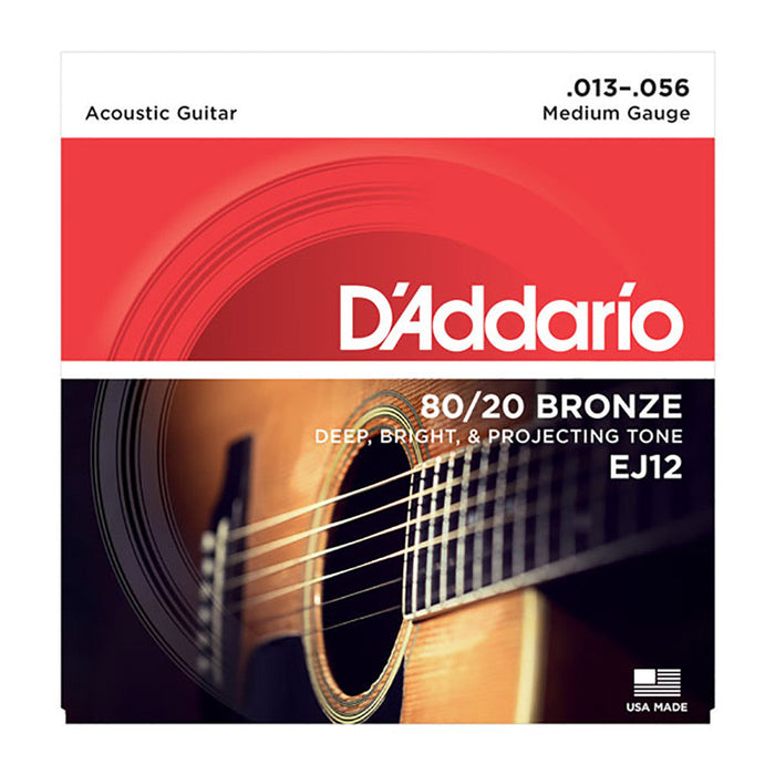 Cuerdas acústicas DAddario 13-56 Medium 80/20 Bronze