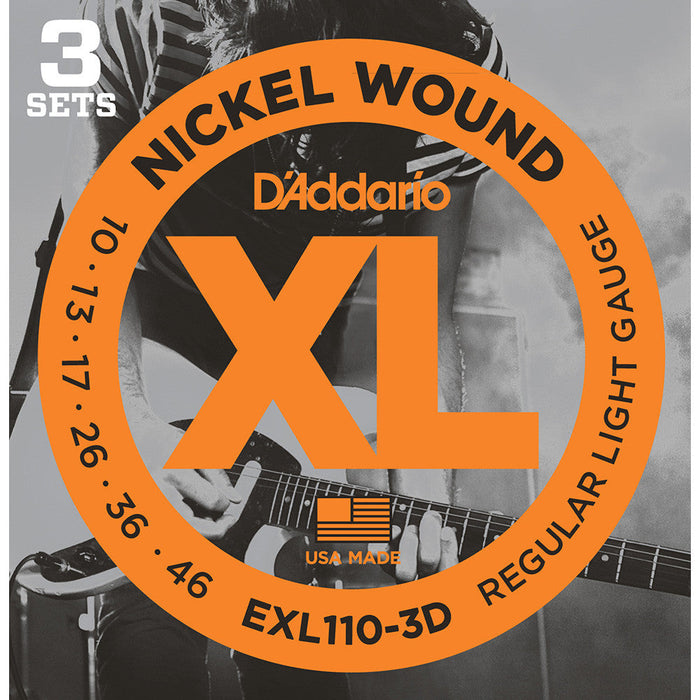 DAddario 10-46 EXL110 Nickel Wound - Regular Light - 3-Pack