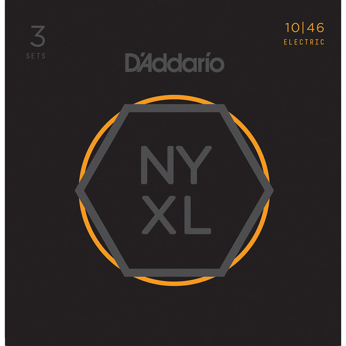 Paquete de 3 DAddario 10-46 NYXL Regular Light