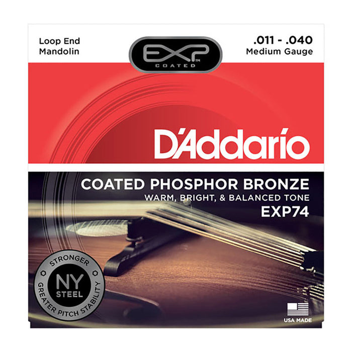 DAddario Medium Coated Phosphor Bonze Mandolin Strings