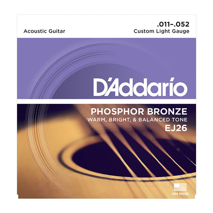 DAddario Phosphor Bronze Custom Light 11-52