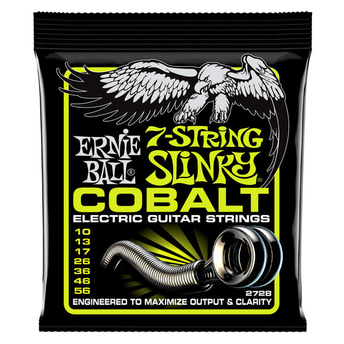 Cuerdas eléctricas Ernie Ball 10-56 de cobalto regular de 7 cuerdas