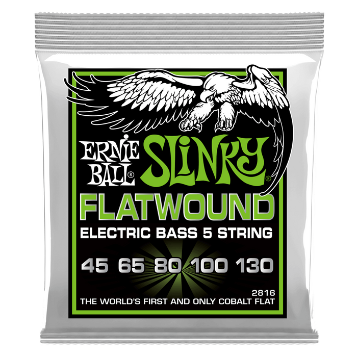 Bajo de 5 cuerdas con entorchado plano Ernie Ball 45-130