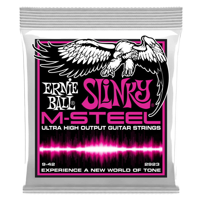 Cuerdas eléctricas Ernie Ball 9-42 M-Steel Super Slinky