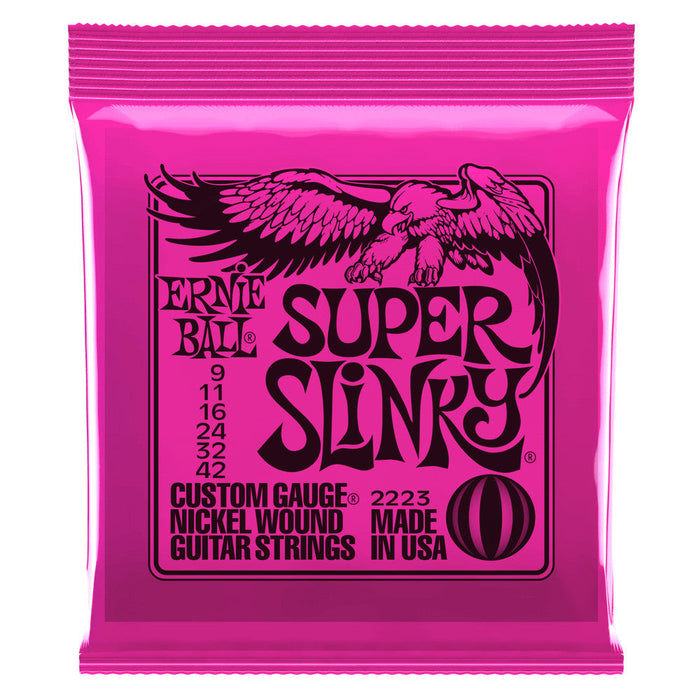 Cuerdas de guitarra Ernie Ball 9-42 Super Slinky