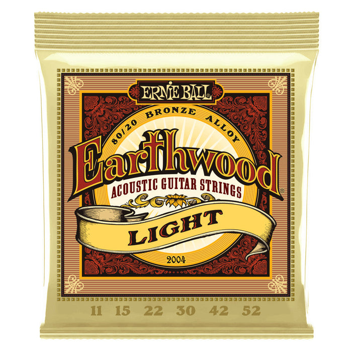 Cuerdas para guitarra acústica Ernie Ball 11-52 Earthwood Light