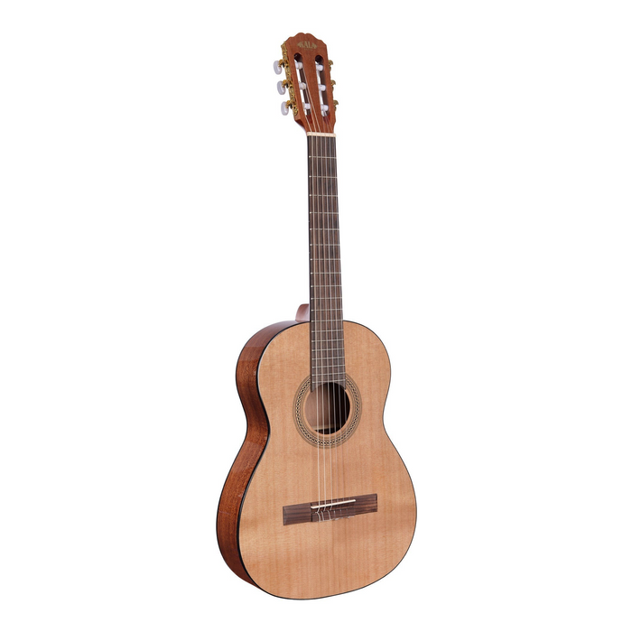 Guitarra clásica de tamaño 3/4 con tapa de cedro y cuerdas de nailon y caoba de Kala