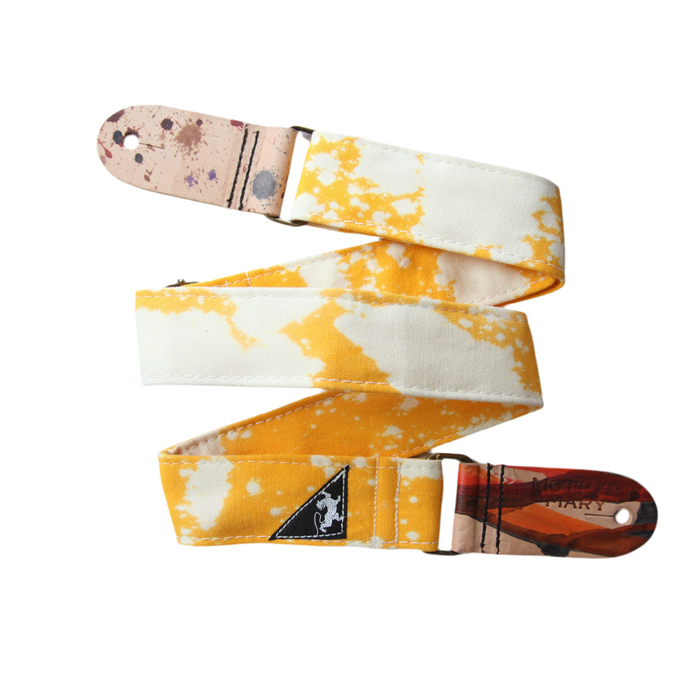 Mother Mary Yellow Bleached Guitar Strap