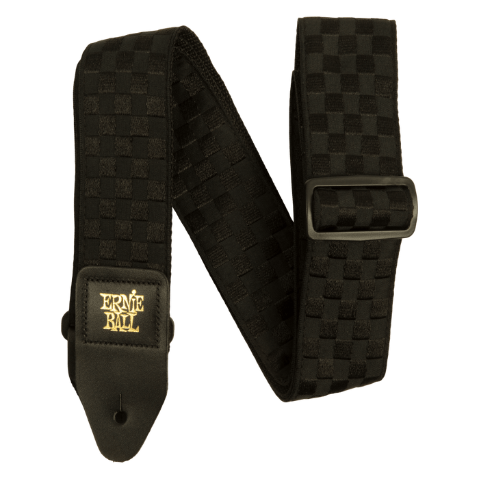 Ernie Ball Jacquard Guitar Strap, Black Checkers