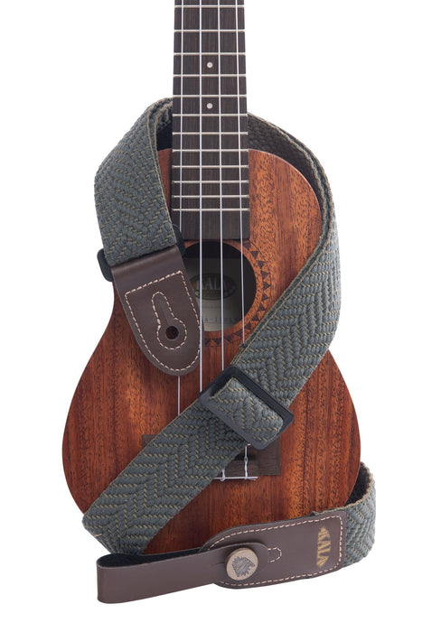 Kala Olive Herringbone Handmade Ukulele Strap