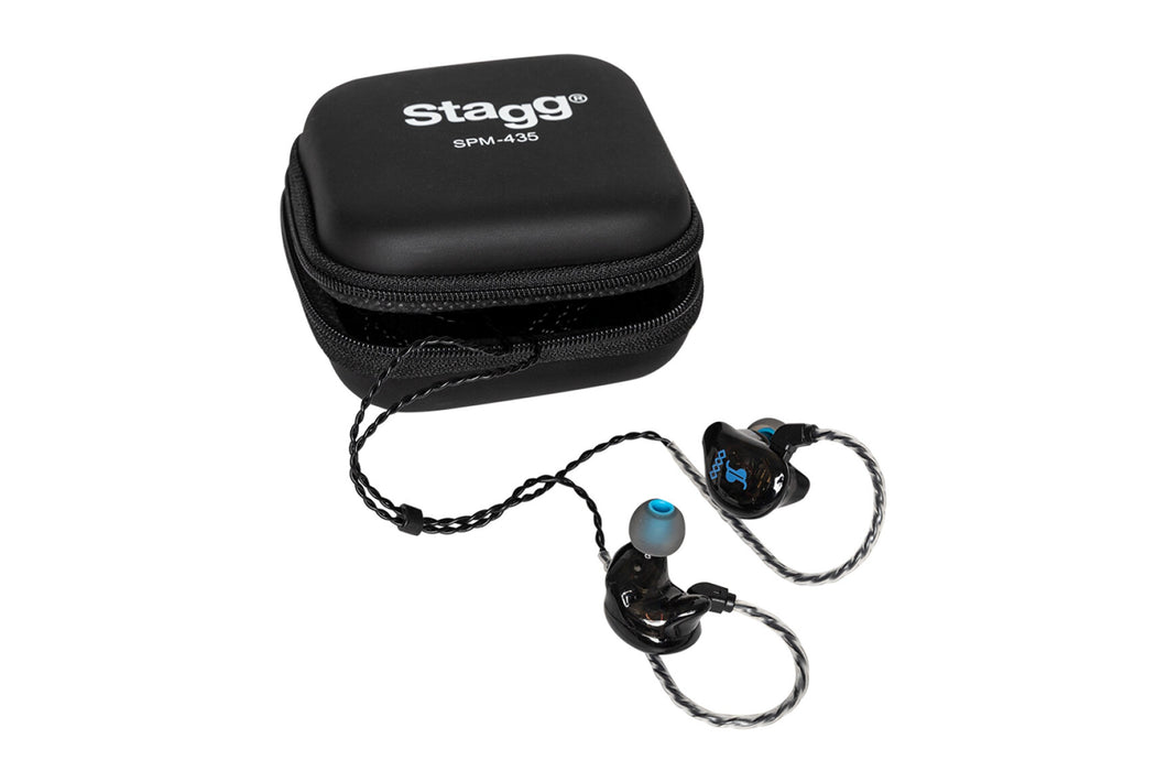 Stagg SPM-435 BK High Resolution Sound Isolating Earphones - 4 Drivers