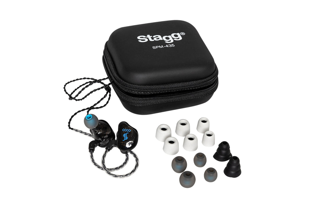 Stagg SPM-435 BK High Resolution Sound Isolating Earphones - 4 Drivers