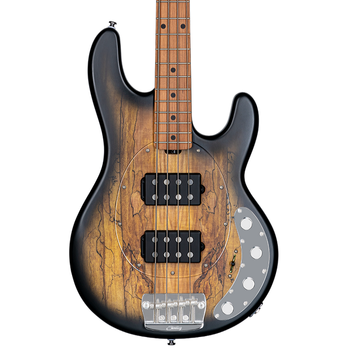 Sterling by Music Man StingRay Ray34HH - Spalted Maple Top - Natural Burst Satin