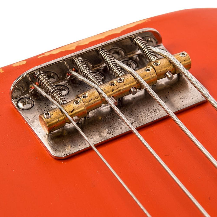 Vintage V4 ICON Bass ~ Distressed Firenza Red