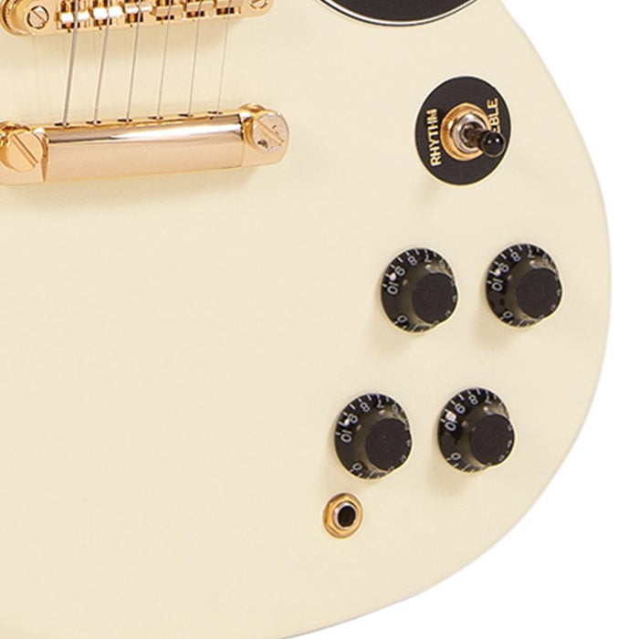 Vintage VS6 ReIssued Electric Guitar ~ Vintage White/Gold Hardware