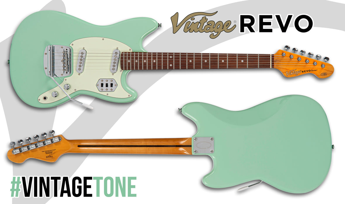 Vintage REVO Series 'Colt' SS Twin Electric Guitar ~ Ventura Green