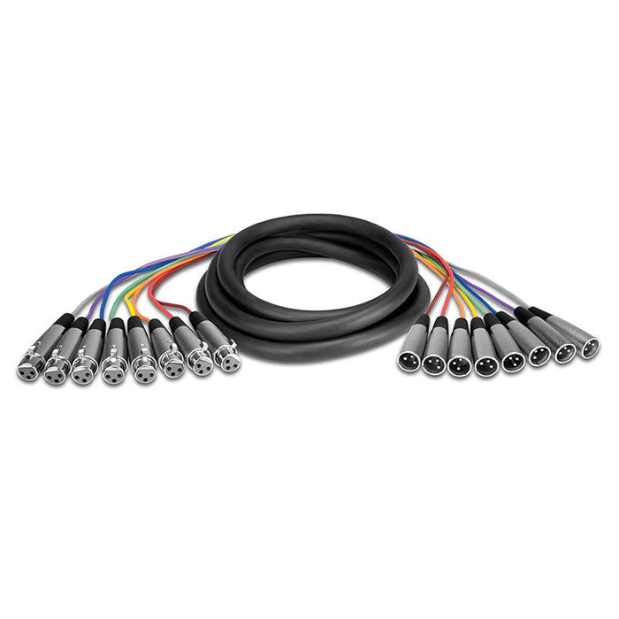 Cable de conexión de 8 canales Hosa XLR-805, XLR macho a XLR hembra, 16,5 pies