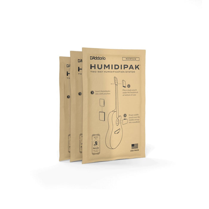 Paquete de 3 recambios de mantenimiento Humidipak de DAddario