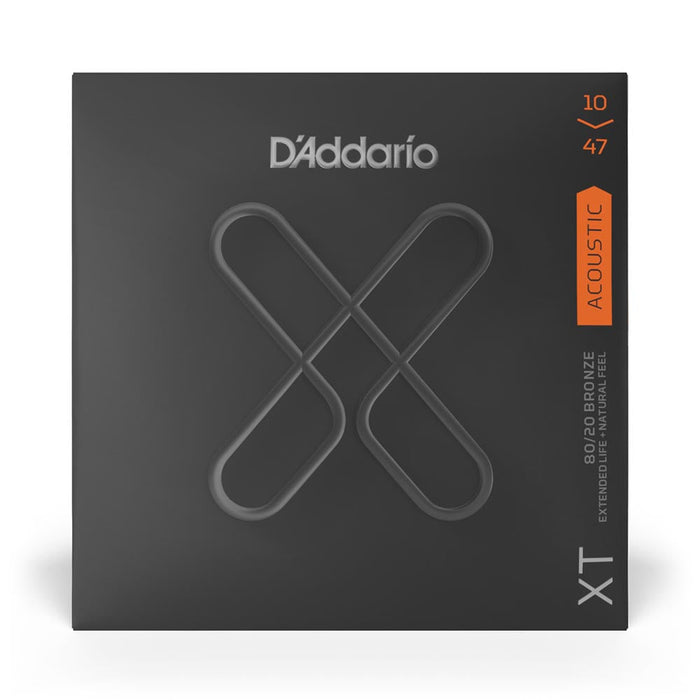 Cuerdas DAddario 10-47 XT Acústicas 80/20 Bronce Extra Ligeras