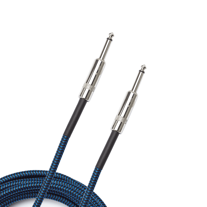 DAddario 15 foot Braided Instrument Cable, Blue