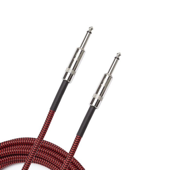 Cable trenzado para instrumentos DAddario de 15 pies, color rojo