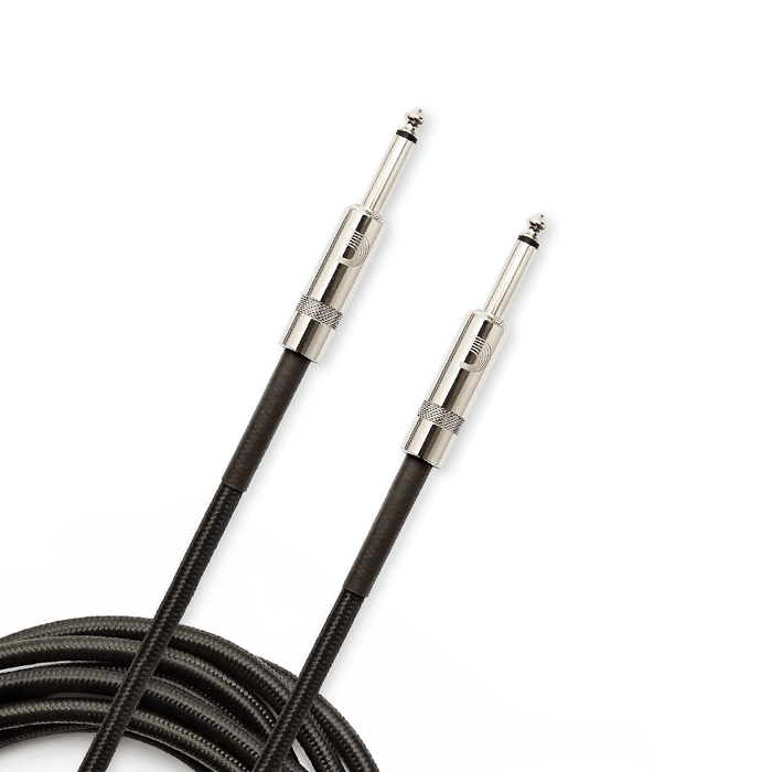 DAddario 15 foot Custom Series Braided Instrument Cable, Black