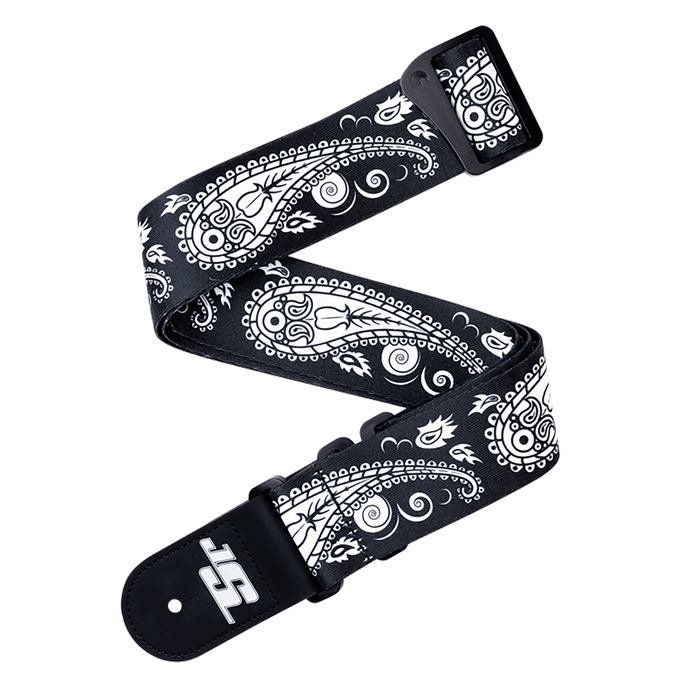 DAddario 50MM Joe Satriani Swivel Strap, Black Paisley