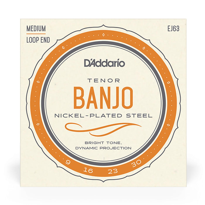 DAddario 9-30 Medium Tenor Banjo Strings, Nickel