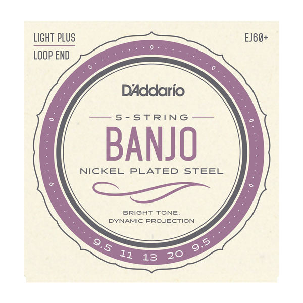 Juego de banjo DAddario 9.5-20 Light Plus de níquel