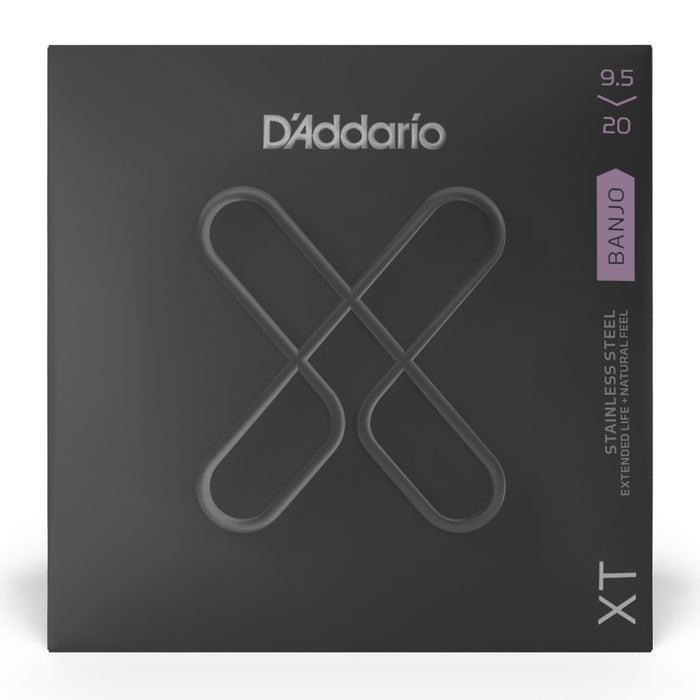 Banjo DAddario 9.5-20 XT de acero inoxidable con cuerdas ligeras personalizadas