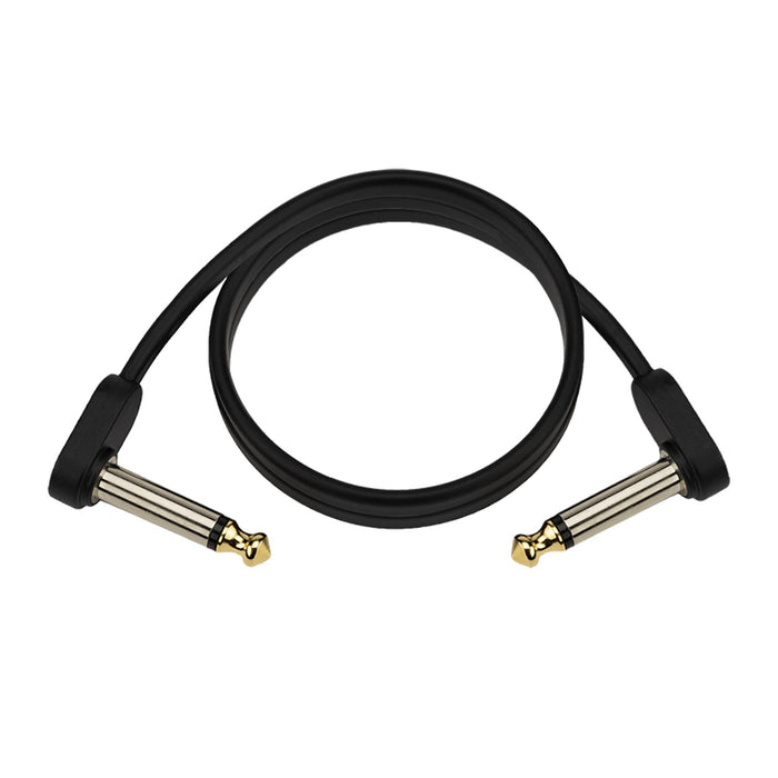 DAddario 2 foot Flat Patch Cable Right Angle to Right Angle, Single