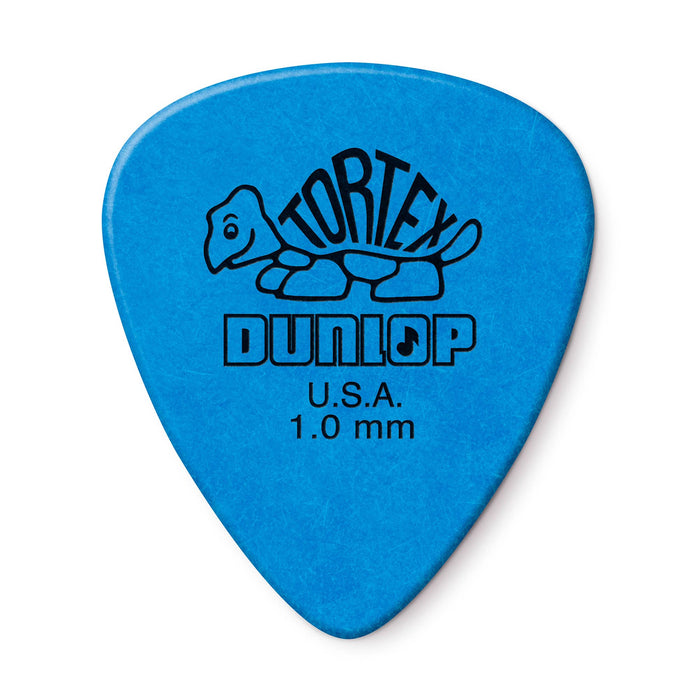 Paquete de 12 púas estándar Dunlop 1.0 Blue Tortex