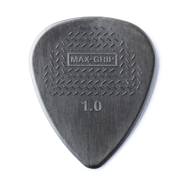 Dunlop 1.0 Gray Nylon Max Grip Standard Picks 12 Pack