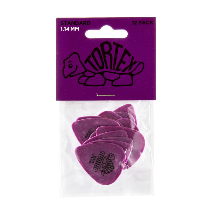 Dunlop 1.14 Purple Tortex Standard Picks 12 Pack