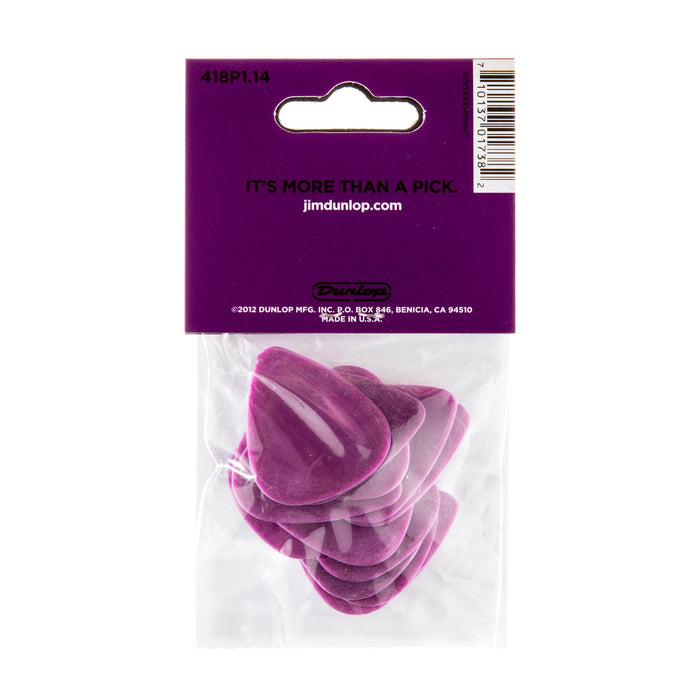 Púas Dunlop 1.14 Purple Tortex Standard, paquete de 12