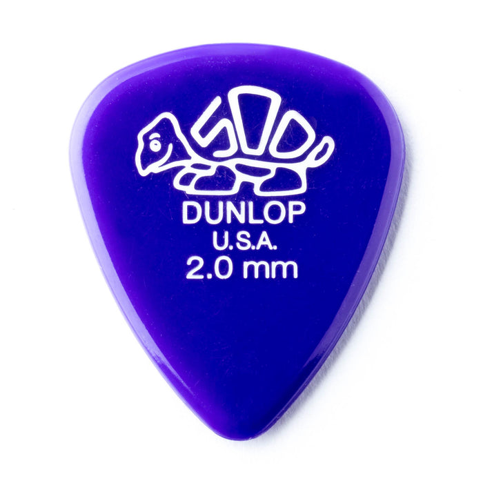 Púas estándar Dunlop 2.0 Purple Delrin 500, paquete de 12