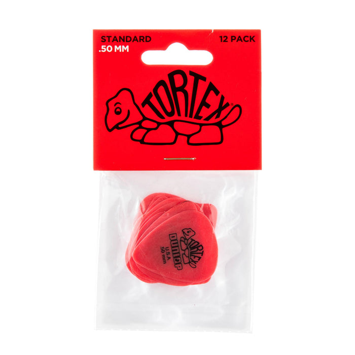 Dunlop .50 Red Tortex Standard Picks 12 Pack