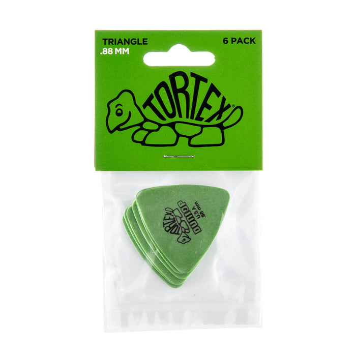 Dunlop 0,88 mm Tortex Triangle Pick paquete de 6, verde