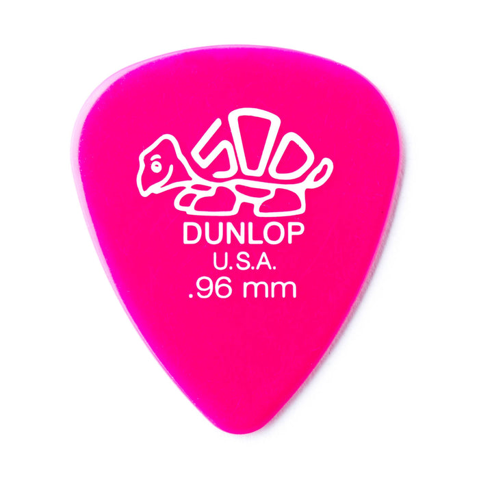 Púas Dunlop .96 Dark Pink Delrin 500 Standard, paquete de 12