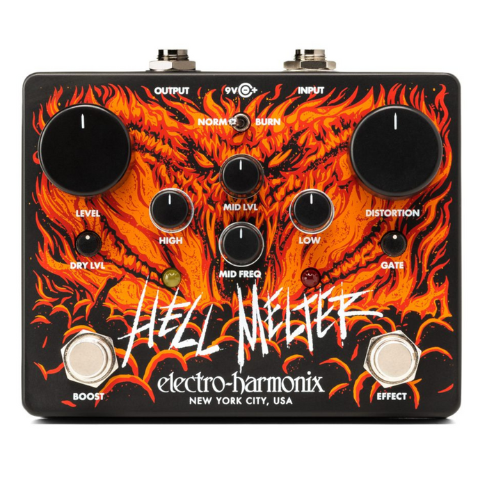 Pedal de efectos de distorsión de metal avanzado Hell Melter de Electro Harmonix