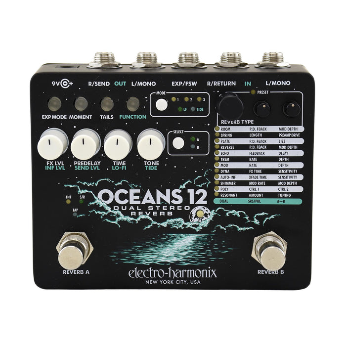 Reverberación estéreo dual Oceans 12 de Electro Harmonix